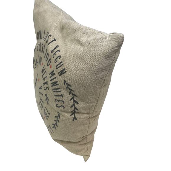 We've Only Just Begun 2 Year Celebration 17" Square Woven Toss Throw Pillow - Picture 3 of 4